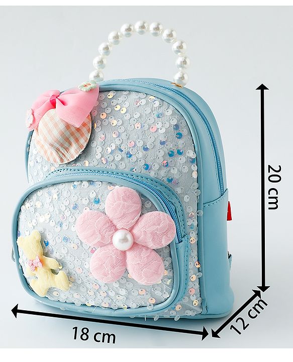 Babyhug Fashion Backpack with Sequin Detailing & Applique - Purple