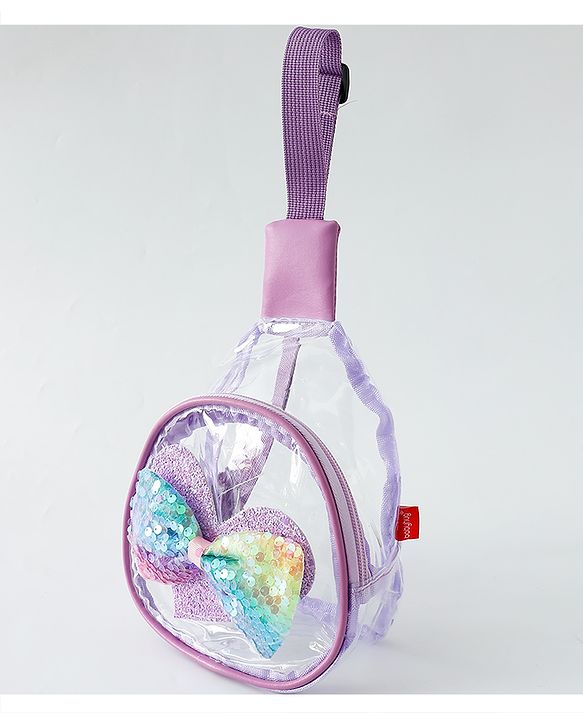 Babyhug Sling Bag with Bow Applique - Purple