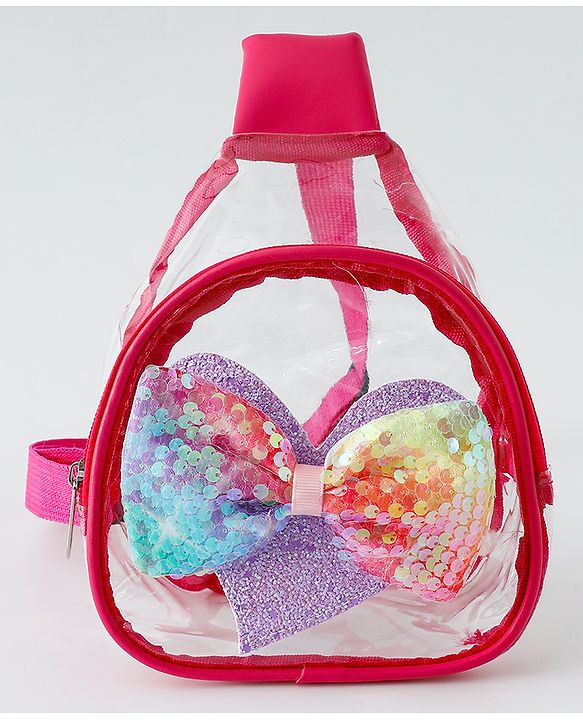 Babyhug Sling Bag with Bow Applique - Purple