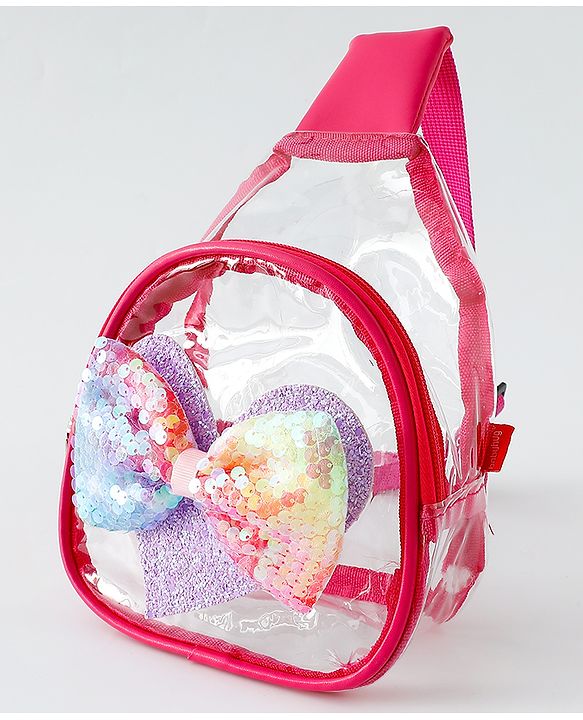 Babyhug Sling Bag with Bow Applique - Purple