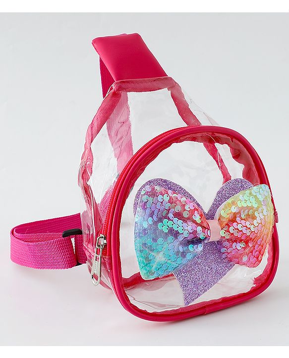 Babyhug Sling Bag with Bow Applique - Purple