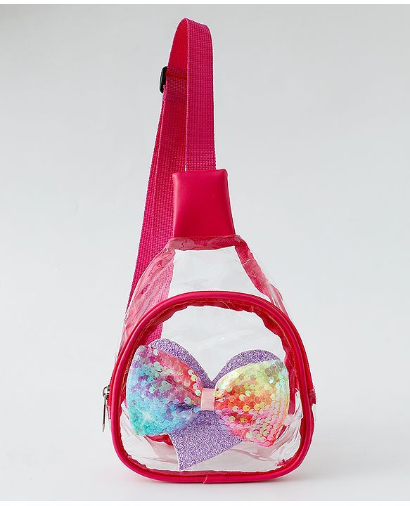 Babyhug Sling Bag with Bow Applique - Purple