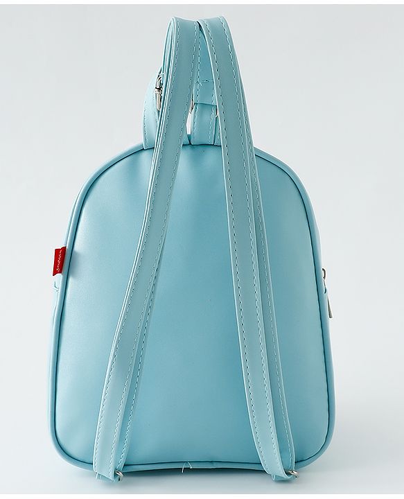 Babyhug Fashion Backpack with Hearts & Bow Applique - Blue