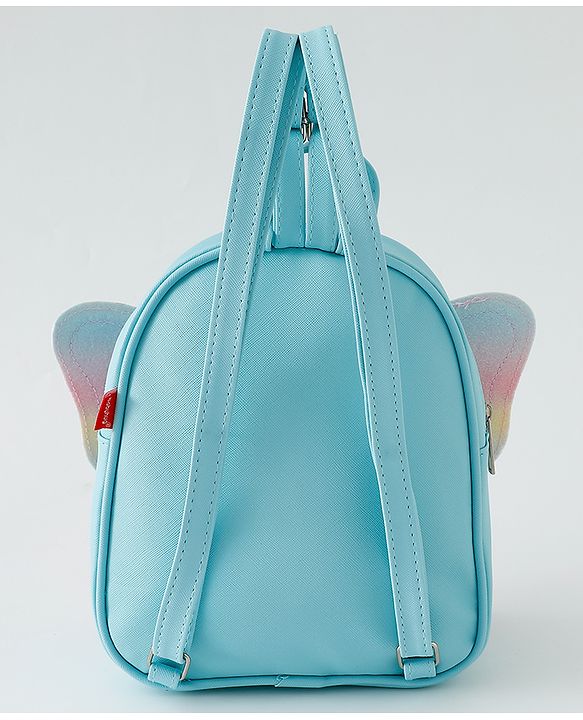 Babyhug Fashion Backpack with Hearts & Butterfly Applique - Fuchsia