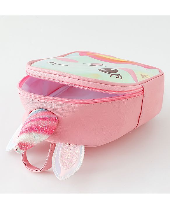 Babyhug Fashion Backpacks With Unicorn Horn - Pink