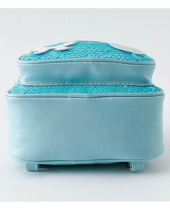 Babyhug Fashion Backpack with Hearts  & Bow Applique - Blue