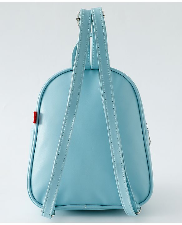 Babyhug Fashion Backpack with Hearts  & Bow Applique - Blue