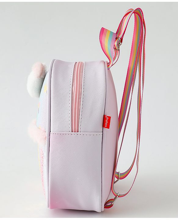 Babyhug Fashion Backpacks With Teddy Bear Applique - Multicolor