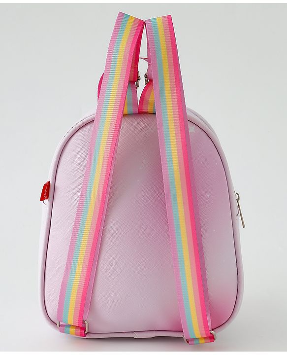 Babyhug Fashion Backpacks With Teddy Bear Applique - Multicolor