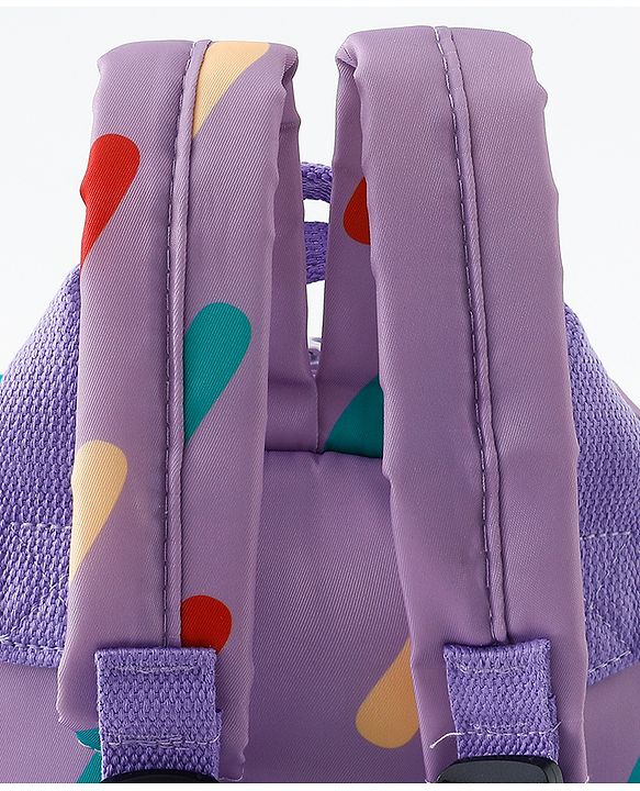 Babyhug Free Size Fashion Backpack With Hearts Design - White