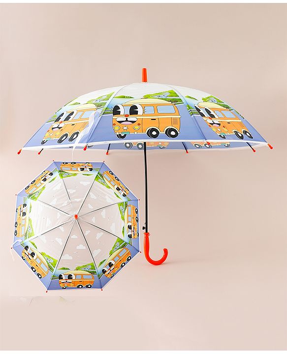 Babyhug Bus Printed Umbrella - Multicolor
