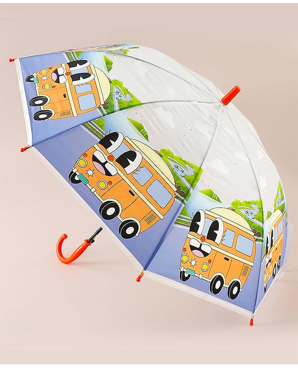 Babyhug Bus Printed Umbrella - Multicolor