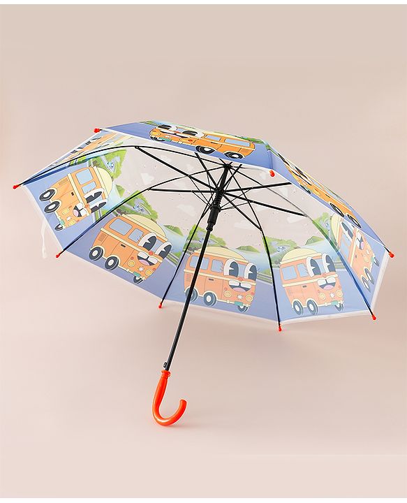 Babyhug Bus Printed Umbrella - Multicolor