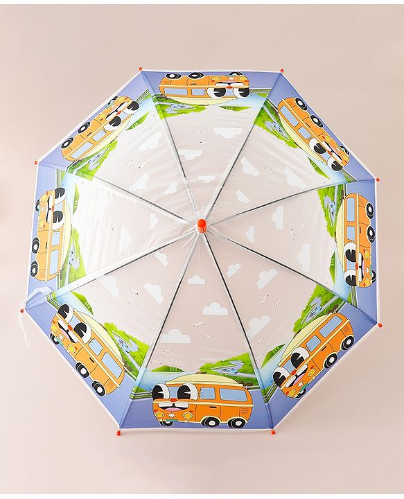 Babyhug Bus Printed Umbrella - Multicolor