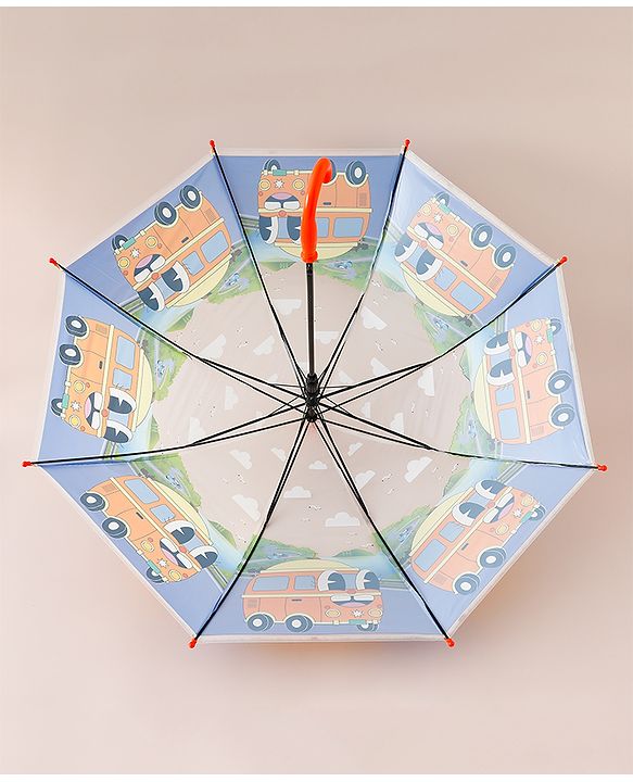 Babyhug Bus Printed Umbrella - Multicolor