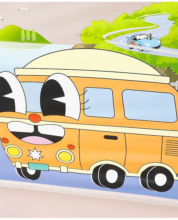 Babyhug Bus Printed Umbrella - Multicolor