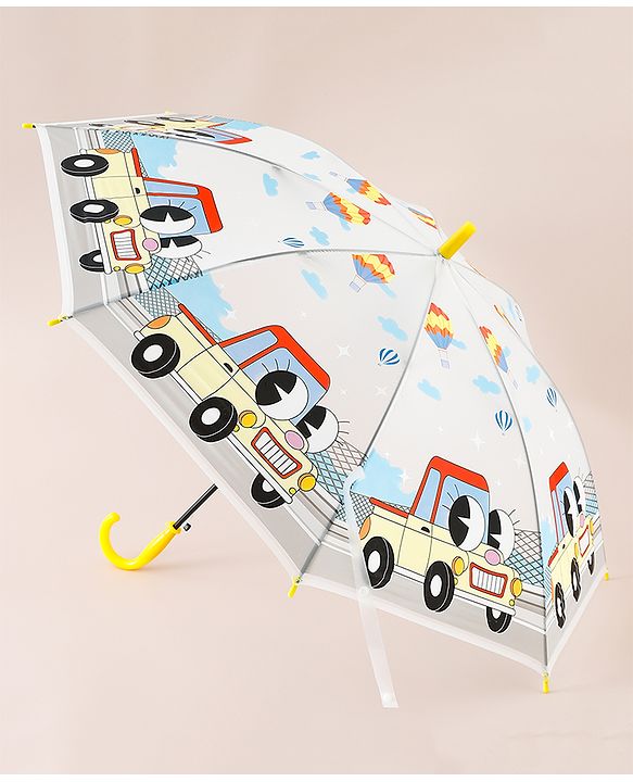 Babyhug Car Printed Umbrella - Multicolor