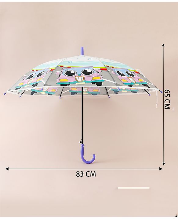 Babyhug Car Printed Umbrella - Multicolor