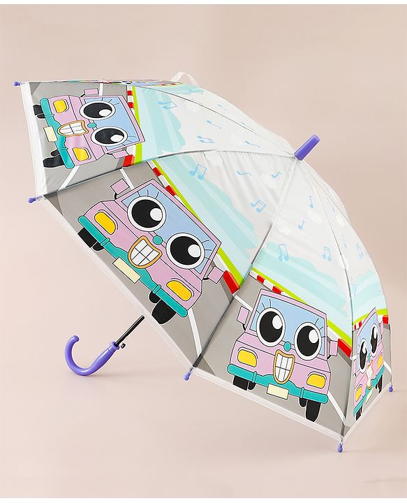 Babyhug Car Printed Umbrella - Multicolor