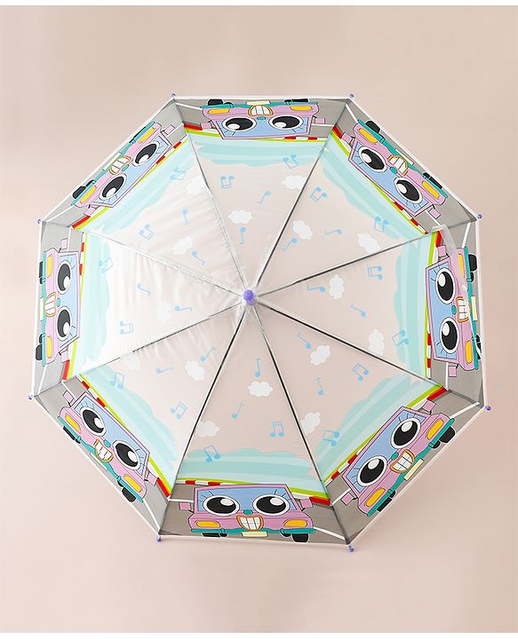 Babyhug Car Printed Umbrella - Multicolor