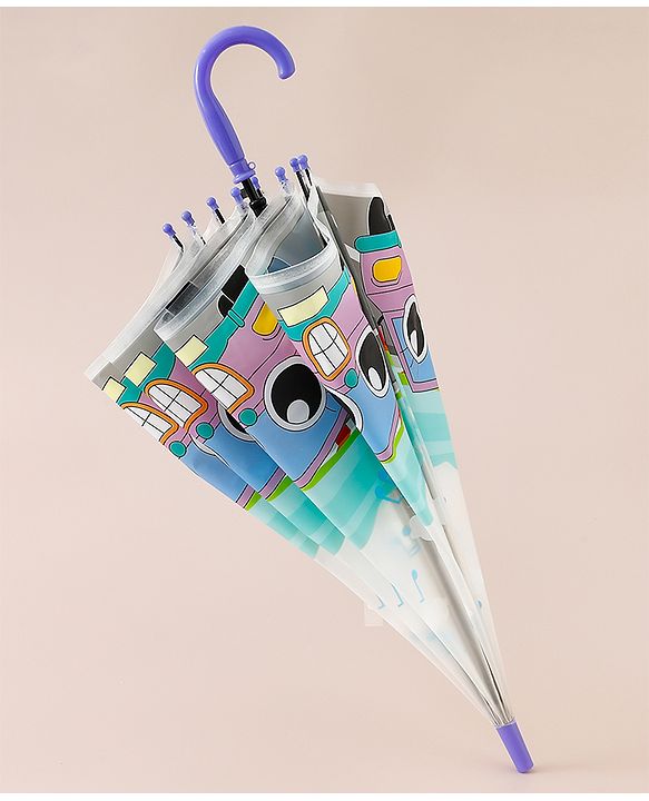 Babyhug Car Printed Umbrella - Multicolor