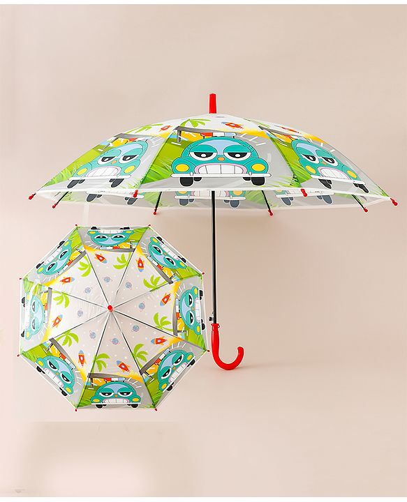 Babyhug Car Printed Umbrella - Multicolor