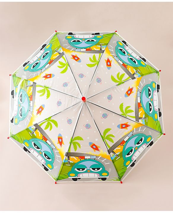Babyhug Car Printed Umbrella - Multicolor
