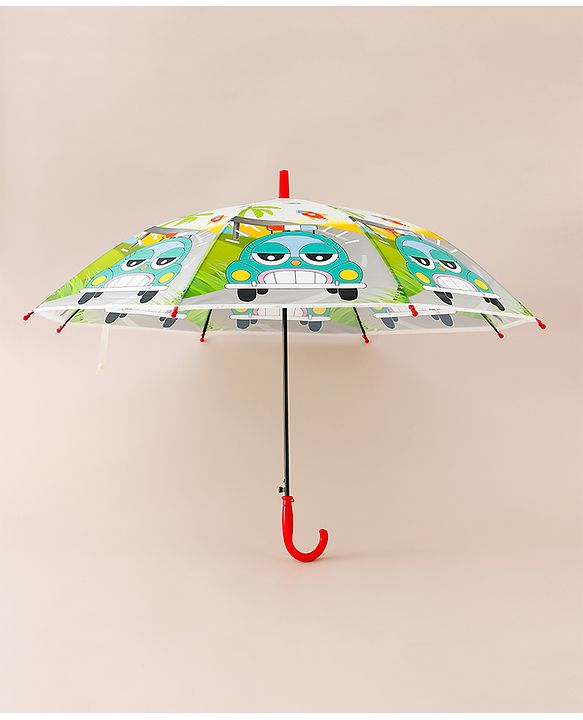 Babyhug Car Printed Umbrella - Multicolor