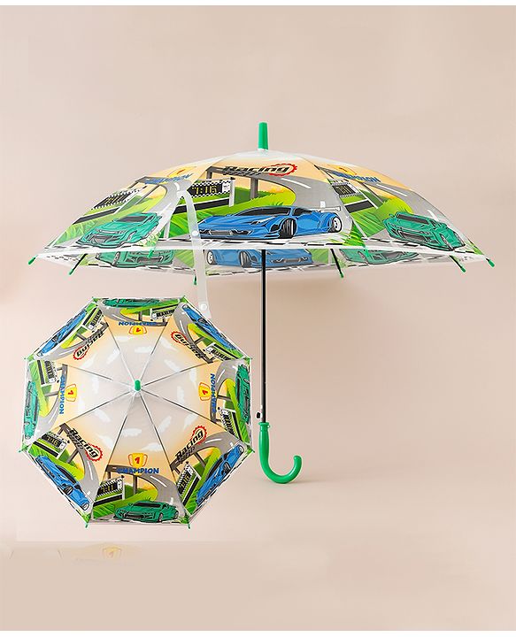Babyhug Racing Printed Umbrella - Multicolor