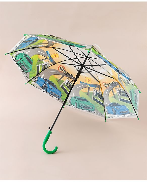 Babyhug Racing Printed Umbrella - Multicolor