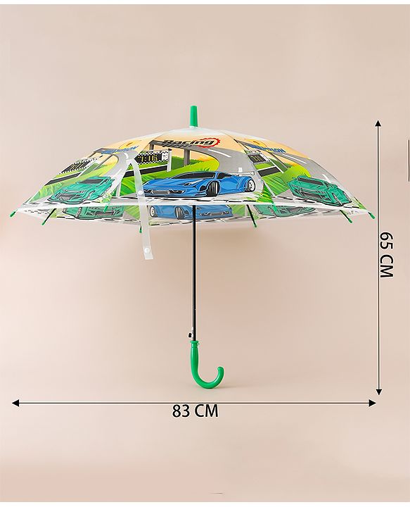 Babyhug Racing Printed Umbrella - Multicolor