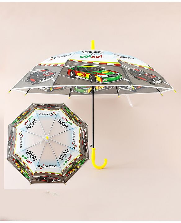 Babyhug Car Printed Umbrella - Multicolor
