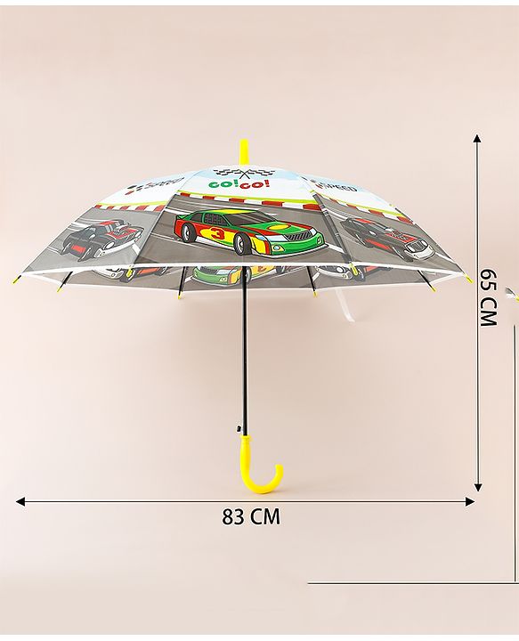 Babyhug Car Printed Umbrella - Multicolor