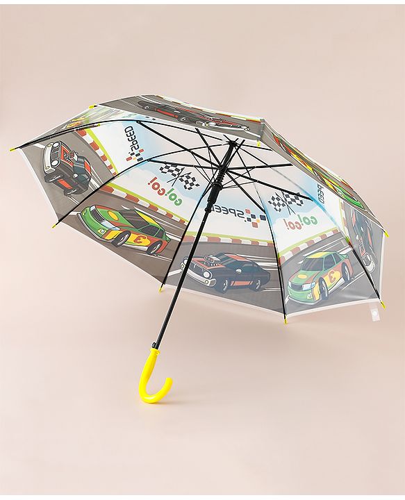 Babyhug Car Printed Umbrella - Multicolor