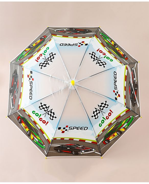 Babyhug Car Printed Umbrella - Multicolor