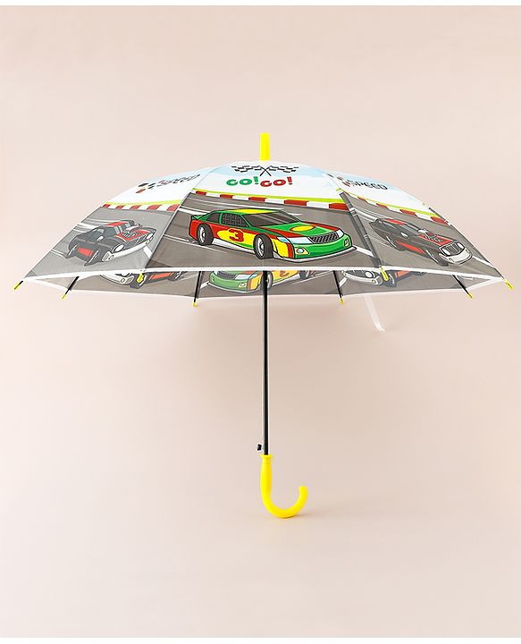 Babyhug Car Printed Umbrella - Multicolor