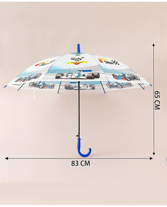 Babyhug Racing Printed Umbrella - Multicolor