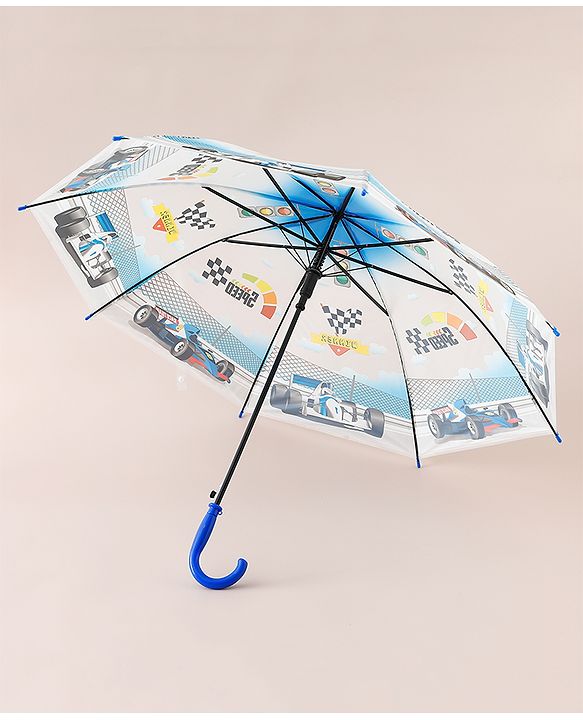 Babyhug Racing Printed Umbrella - Multicolor