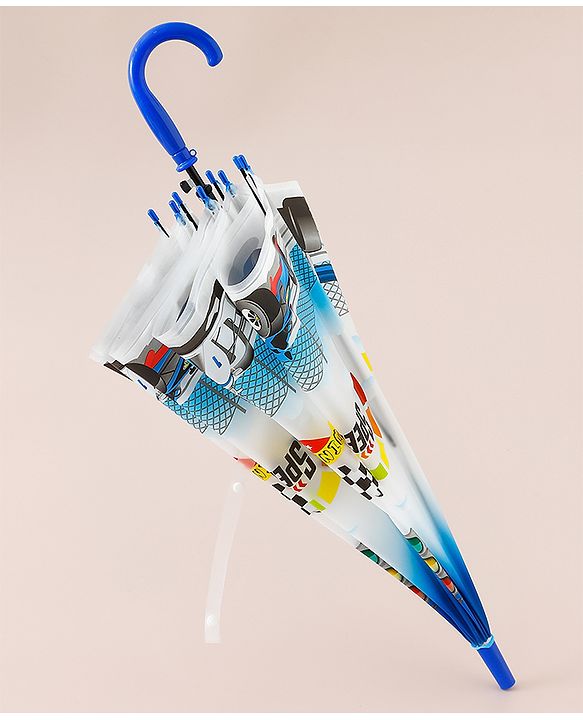 Babyhug Racing Printed Umbrella - Multicolor