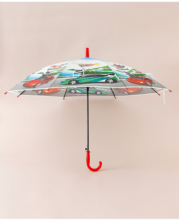 Babyhug Racing Printed Umbrella - Multicolor
