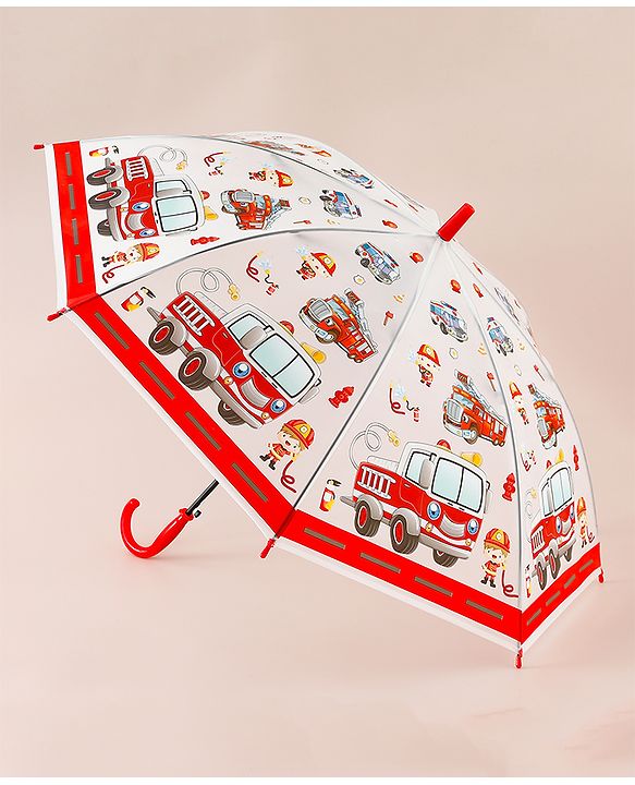 Babyhug Emergency Vehicle Printed Umbrella - Multicolor