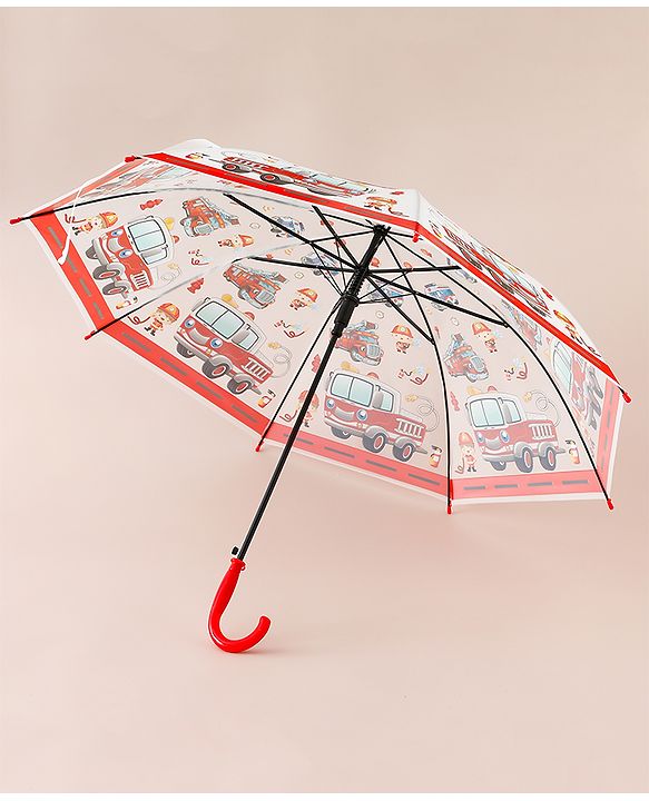 Babyhug Emergency Vehicle Printed Umbrella - Multicolor