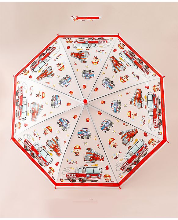 Babyhug Emergency Vehicle Printed Umbrella - Multicolor