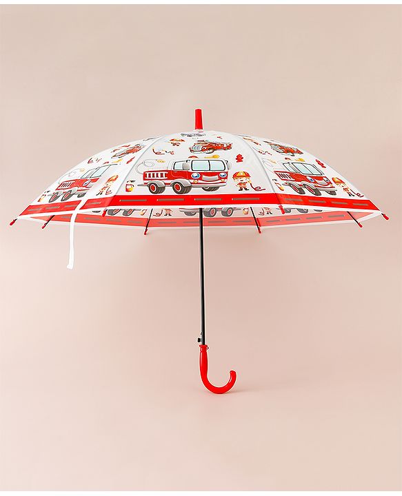 Babyhug Emergency Vehicle Printed Umbrella - Multicolor
