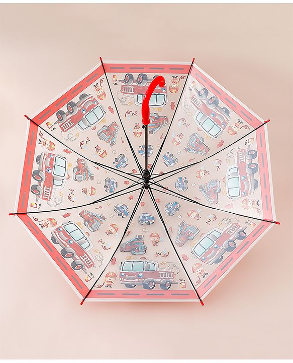 Babyhug Emergency Vehicle Printed Umbrella - Multicolor