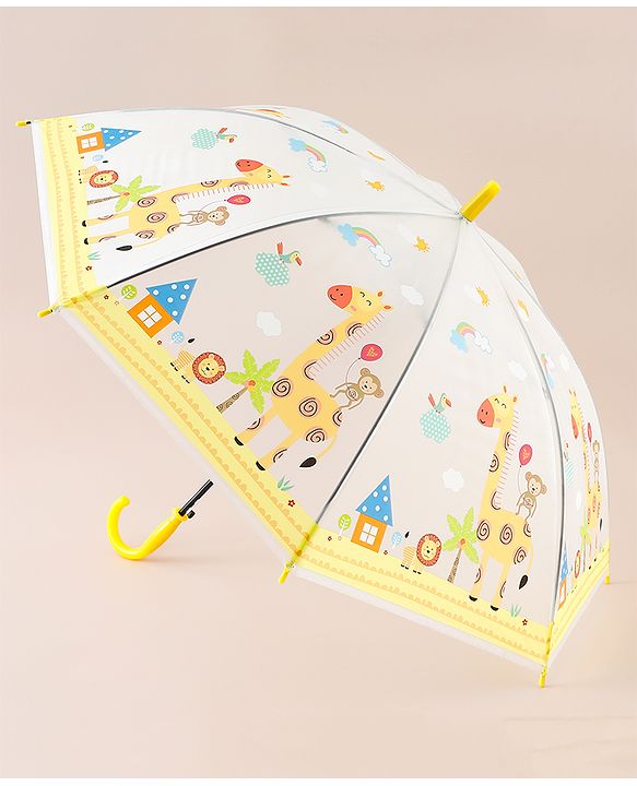 Babyhug Jungle Theme Printed Umbrella - Multicolor