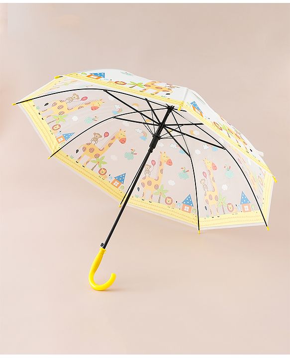 Babyhug Jungle Theme Printed Umbrella - Multicolor