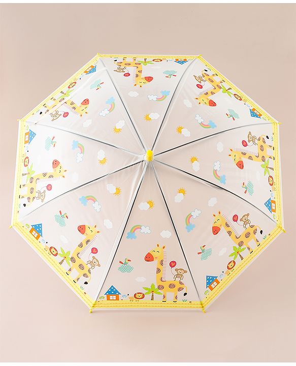 Babyhug Jungle Theme Printed Umbrella - Multicolor