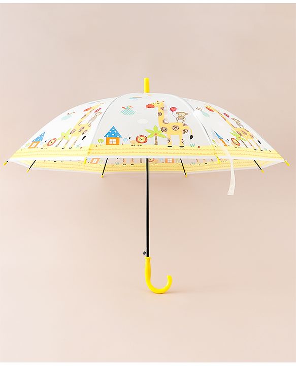Babyhug Jungle Theme Printed Umbrella - Multicolor