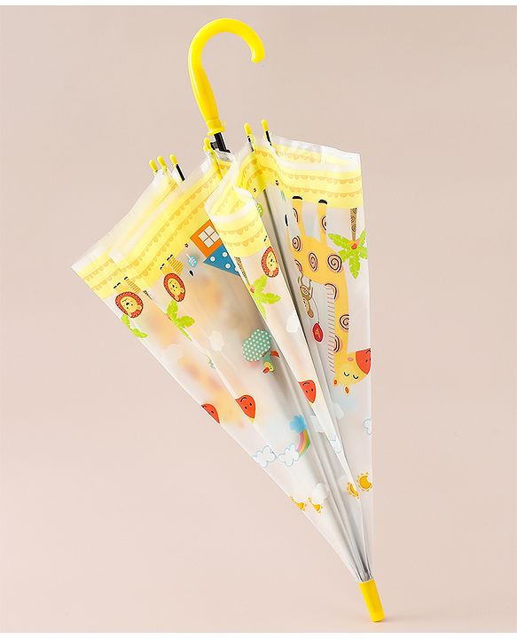 Babyhug Jungle Theme Printed Umbrella - Multicolor